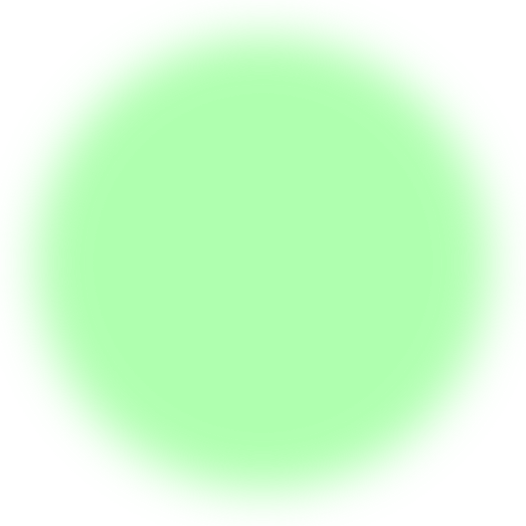 green circle blur shadow